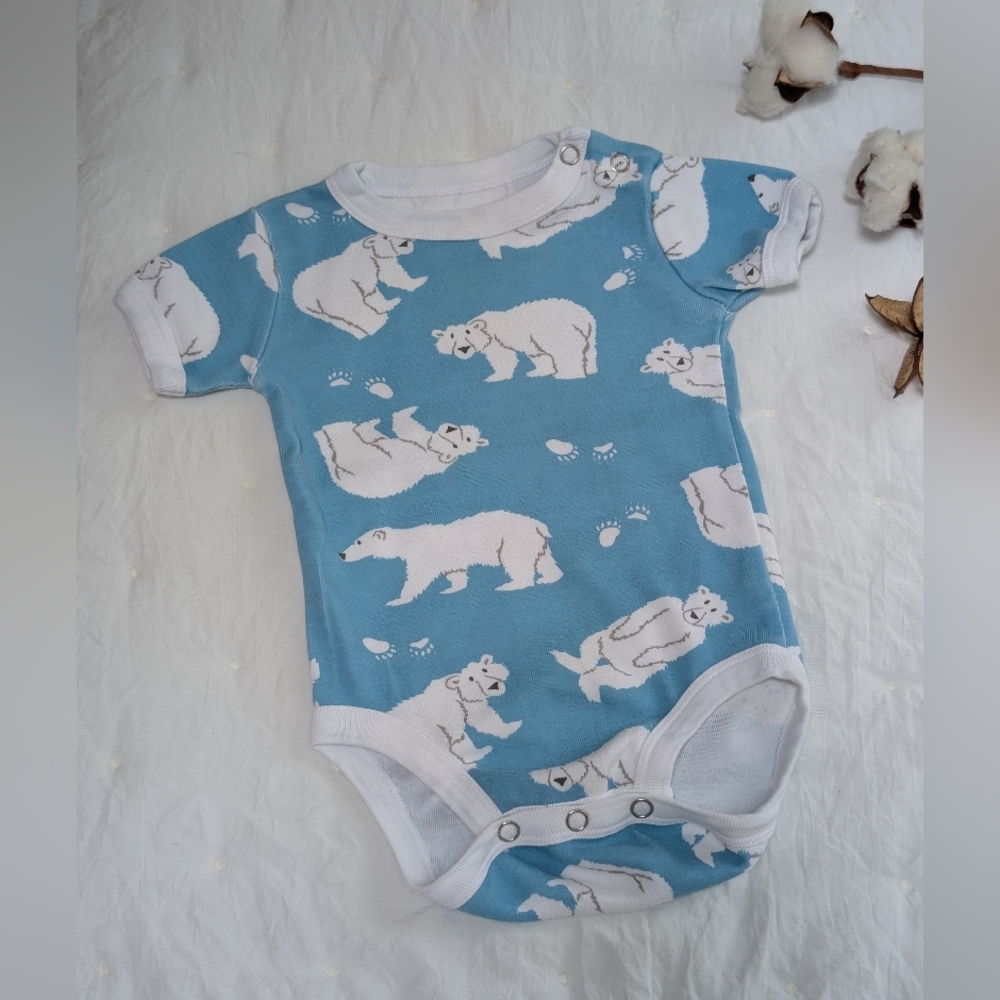 Lazy One Blue Polar Bear Onesie 12 Months